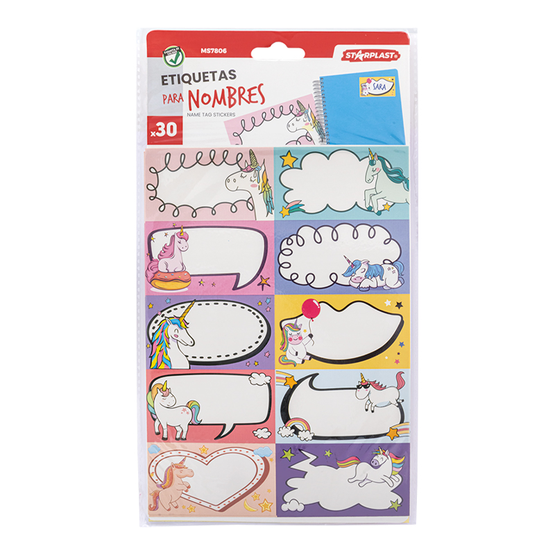 Etiqueta para Nombres - Unicornio