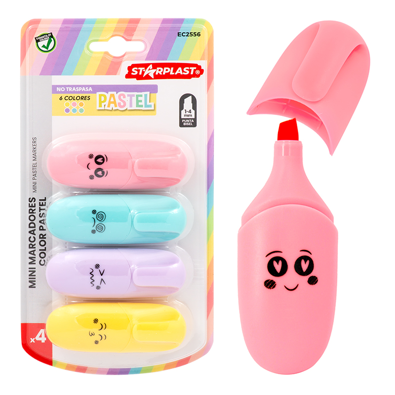 Mini marcadores de caritas pastel