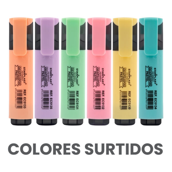 Marcadores pastel punta bisel - Imagen 2