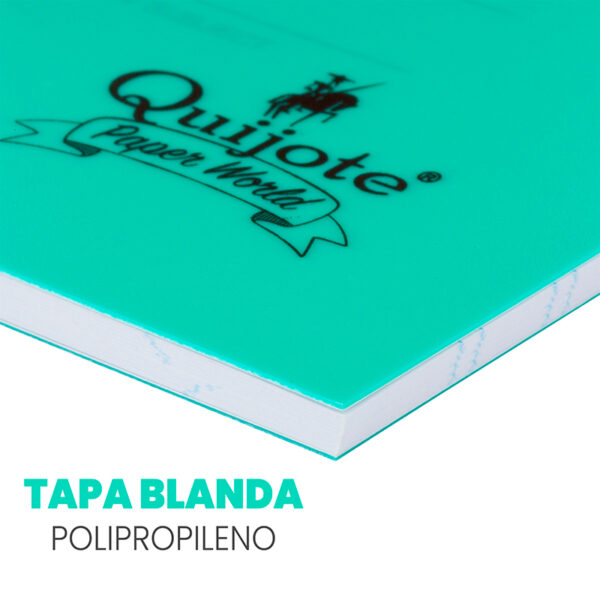 cuaderno grapado tapa plástico