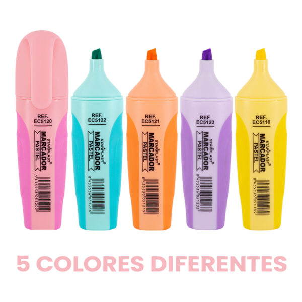 subrayadores de colores pastel