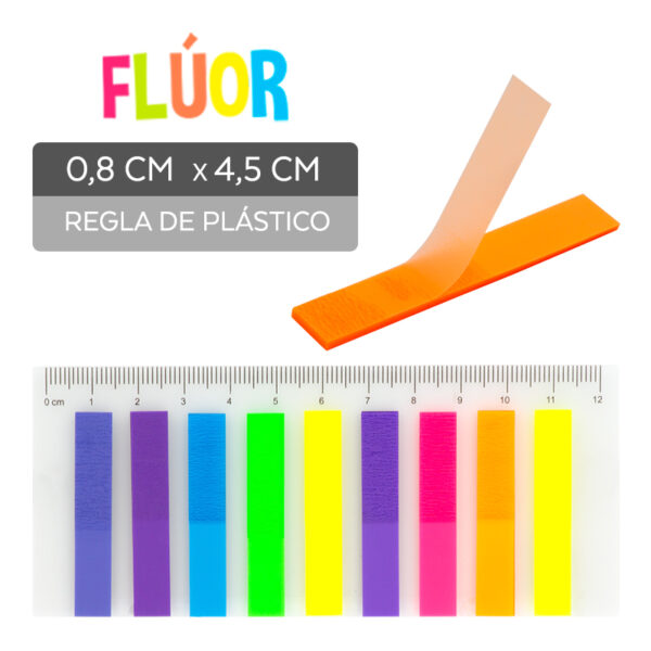 marcadores adhesivos de colores