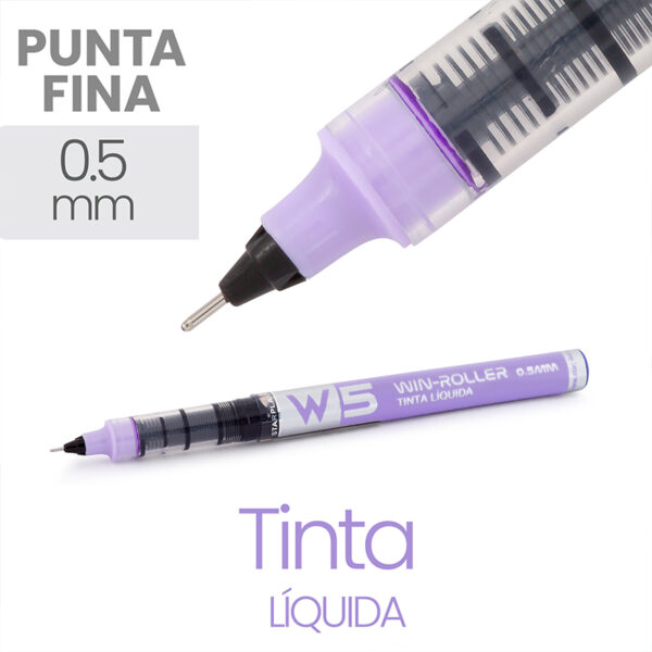 bolígrafo rosa tinta líquida