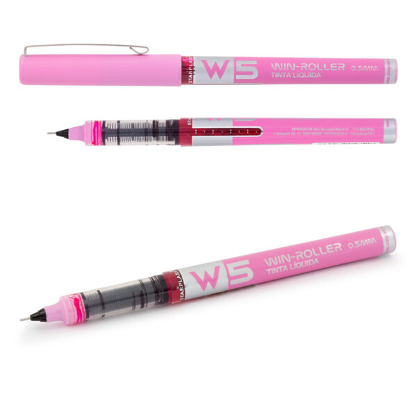 bolígrafo rosa tinta líquida