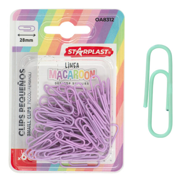 Clips 28 mm colores pastel