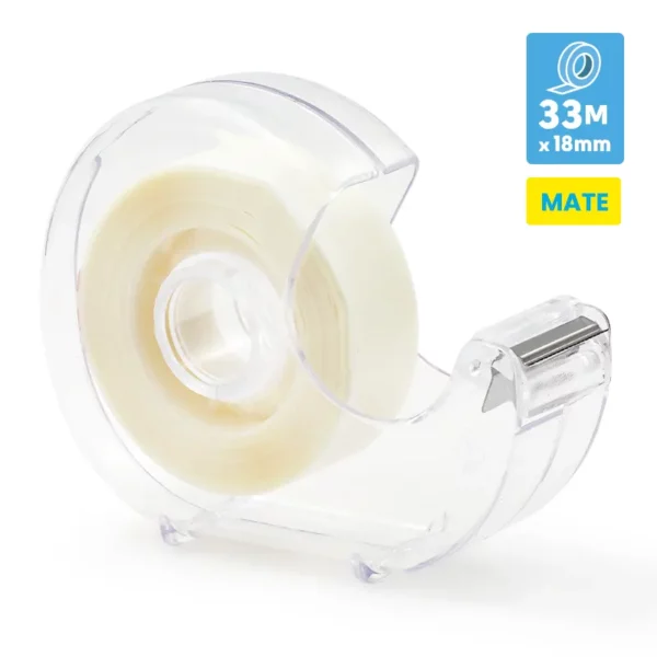 cinta adhesiva con dispensador mate