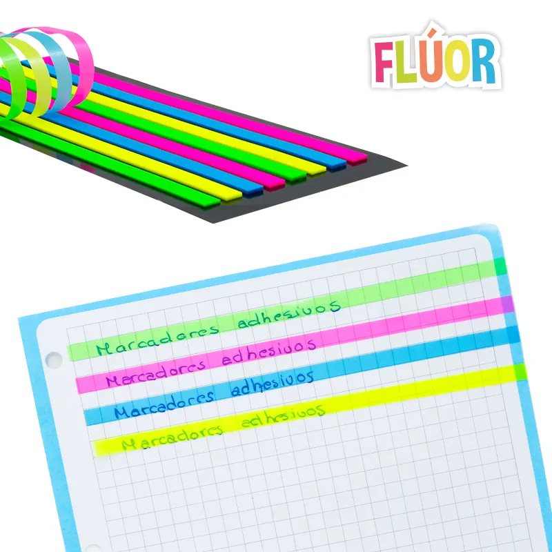Marcapáginas adhesivo flúor - Imagen 2