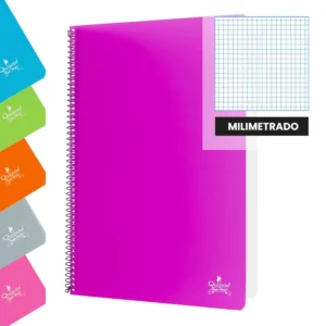 cuaderno tapa plástico