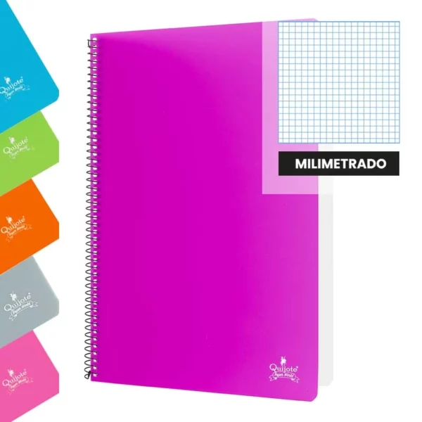 cuaderno tapa plástico