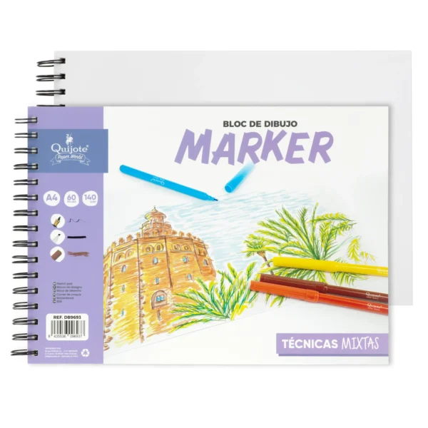bloc de dibujo para rotulador