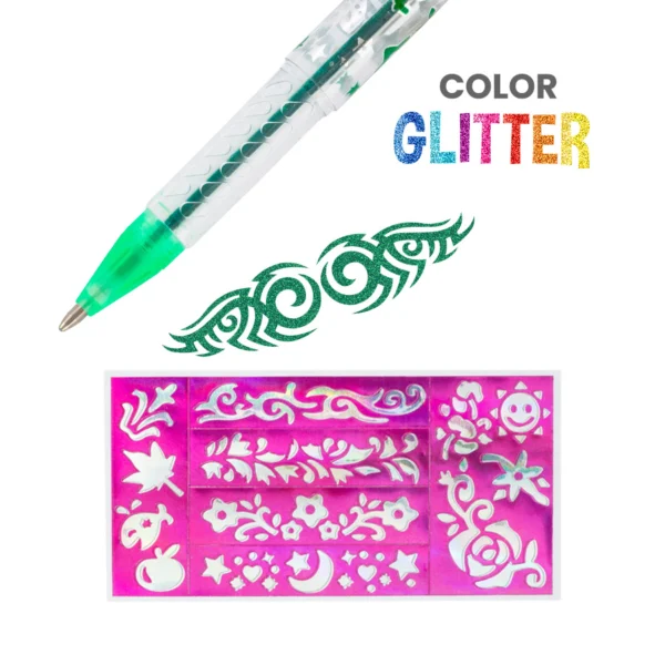 bolígrafos gel colores para tatoo no tóxico colores con brillo efecto purpurina