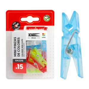 pinzas plástico colores para oficina