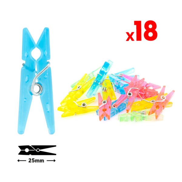 pinzas plástico colores para oficina