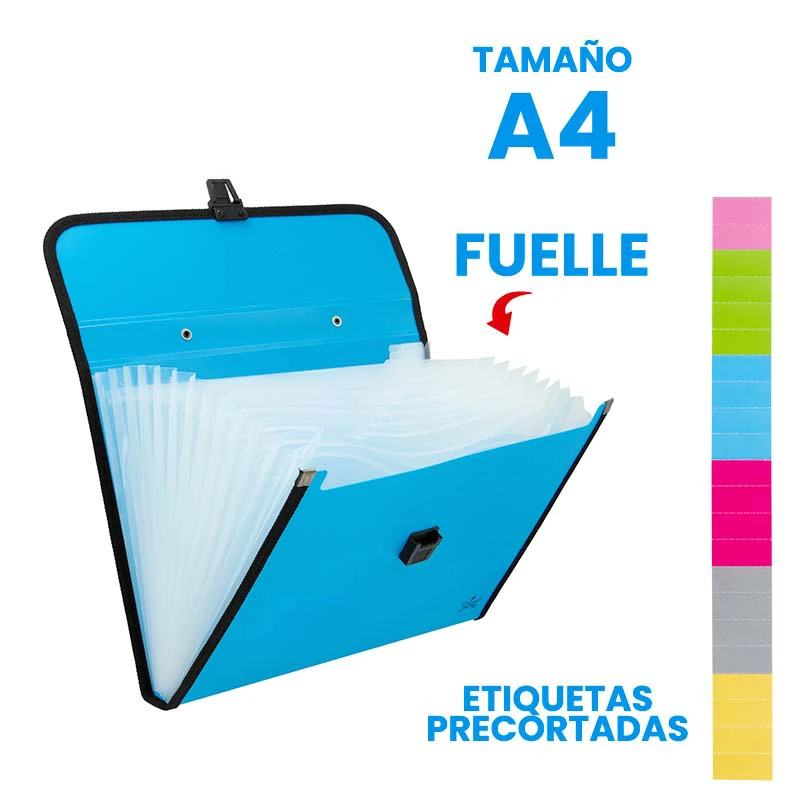 carpeta maletín de tamaño A4