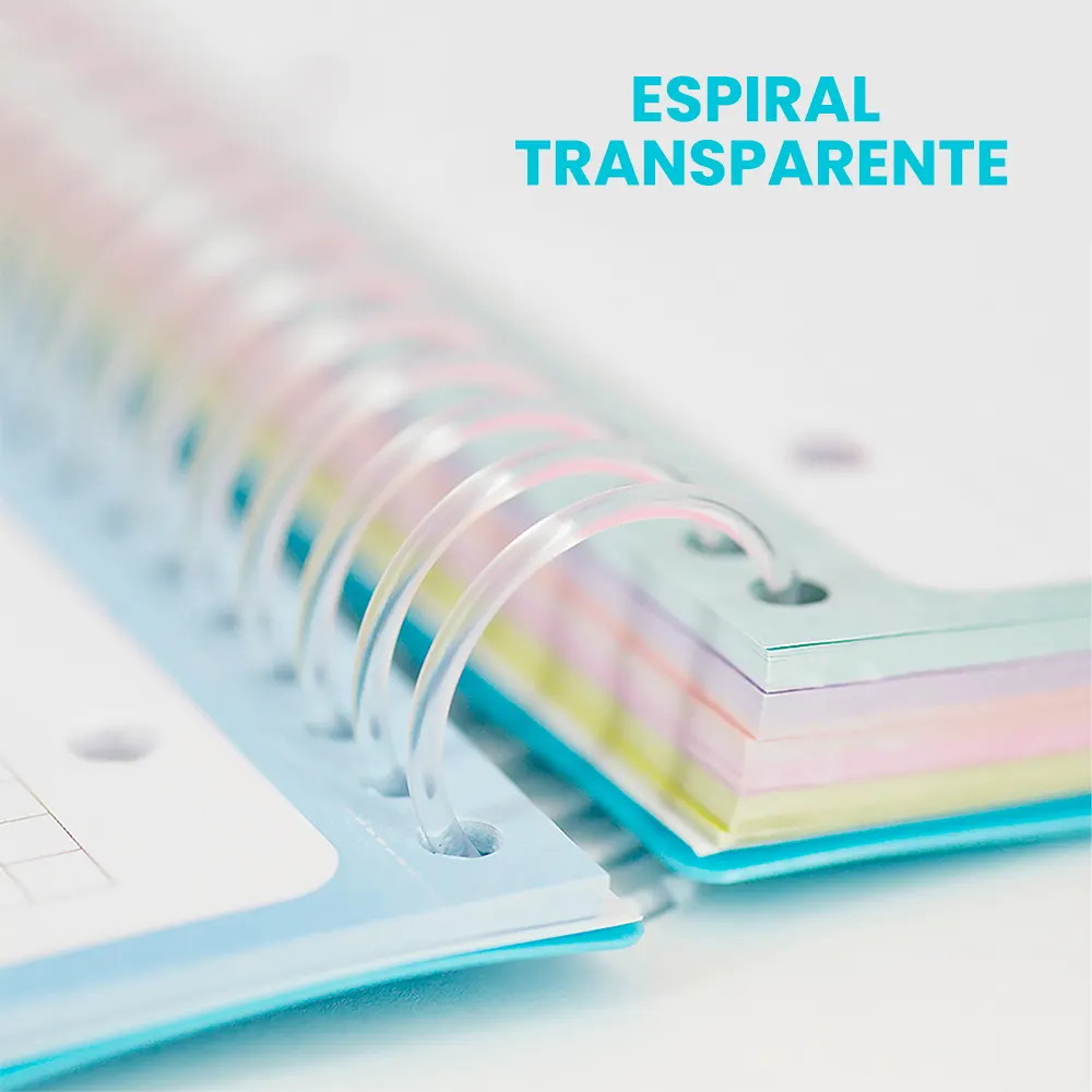 cuaderno de tapa plástico