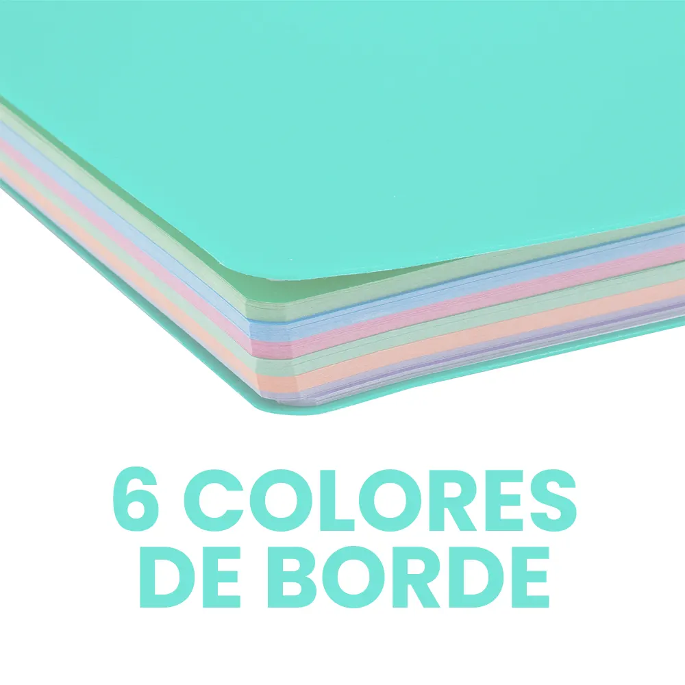 cuaderno tapa plástico color pastel